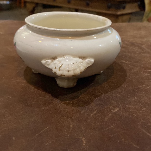 Cunningham & Picket Nautilus Magnolia Shell Sugar Bowl w/Lid Hand Decorated 22K - Picture 4 of 10